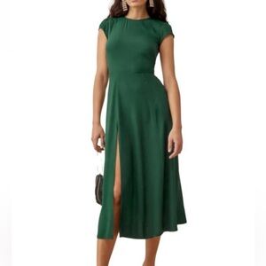 💗NWT Reformation Gavin Dress in Emerald Green - Size 4